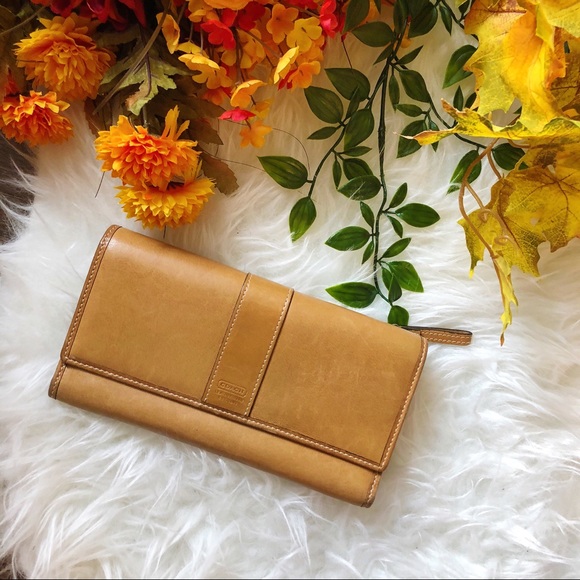 Coach Handbags -  FALL ARRIVAL COACH TAN TRIFOLD LEATHER WALLET